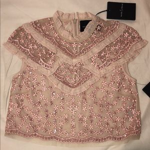 Needle & Thread embroidered top